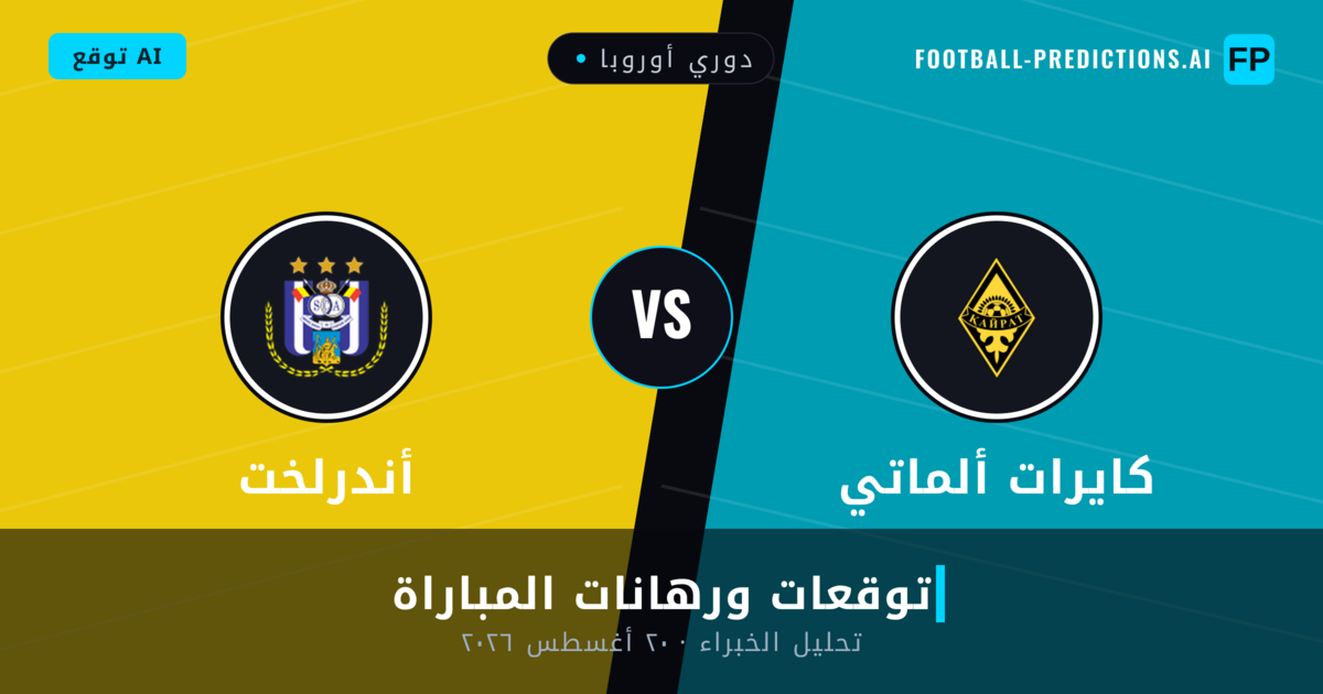 كايرات ألماتي ضد أندرلخت — توقعات ومعاينة المباراة