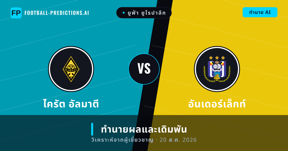 ไครัต อัลมาตี พบ อันเดอร์เล็กท์ — ทำนายผลและพรีวิวการแข่งขัน