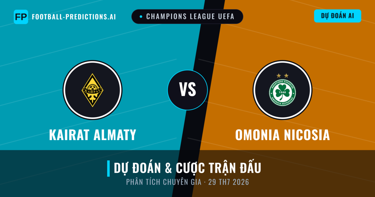 Kairat Almaty vs Omonia Nicosia — dự đoán và xem trước trận đấu