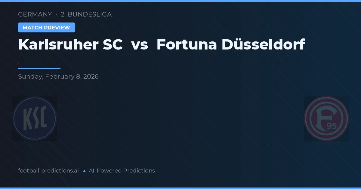 Karlsruher SC vs Fortuna Düsseldorf — match prediction & preview