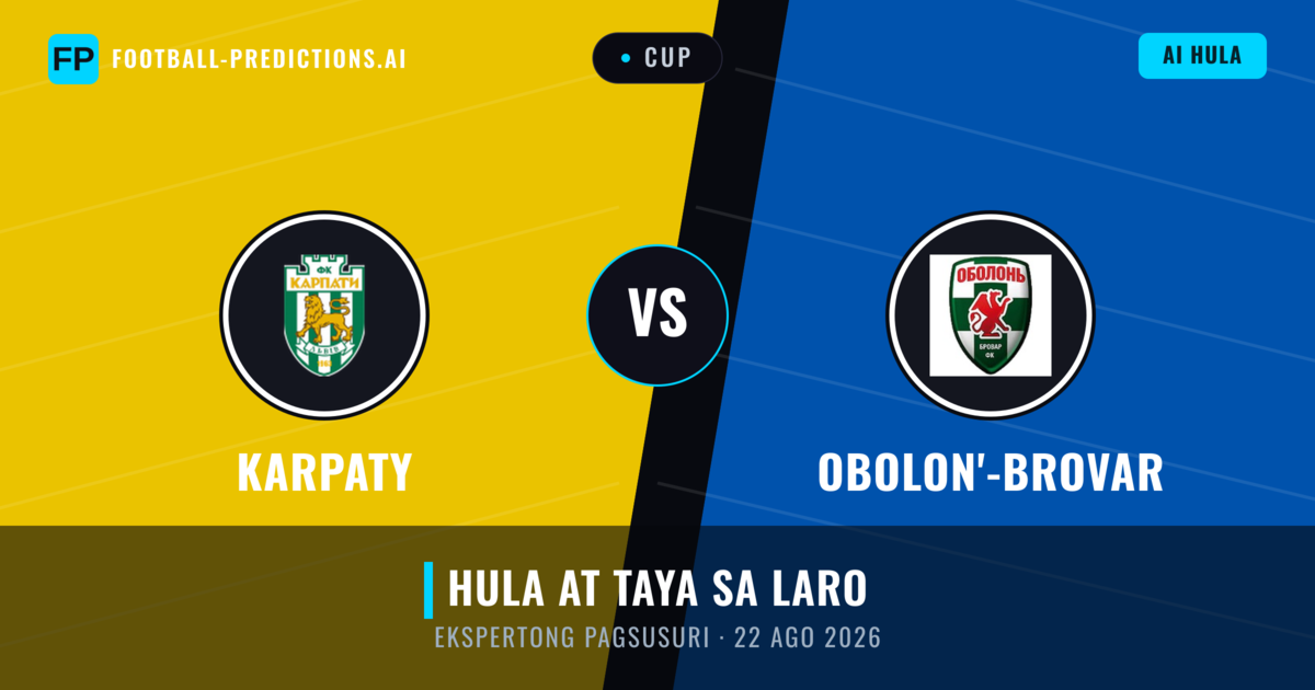 Karpaty vs Obolon'-Brovar — hula at preview ng laban