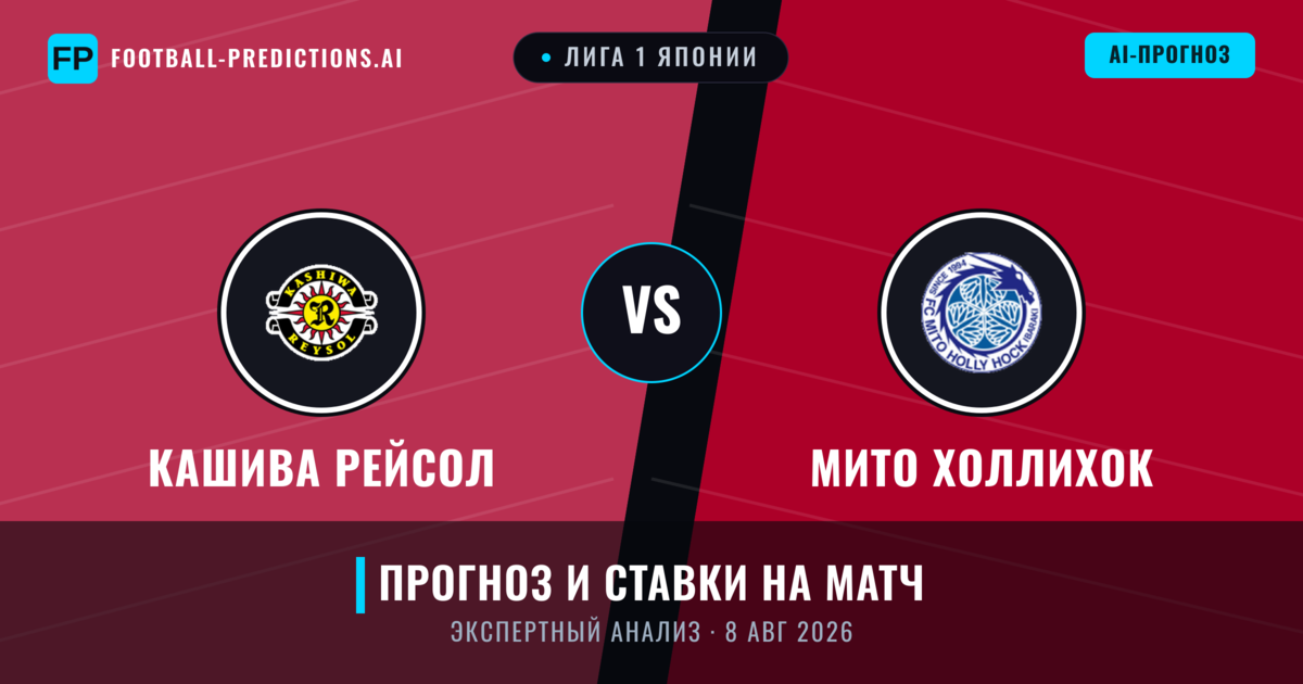 Кашива Рейсол – Мито Холлихок — прогноз и превью матча