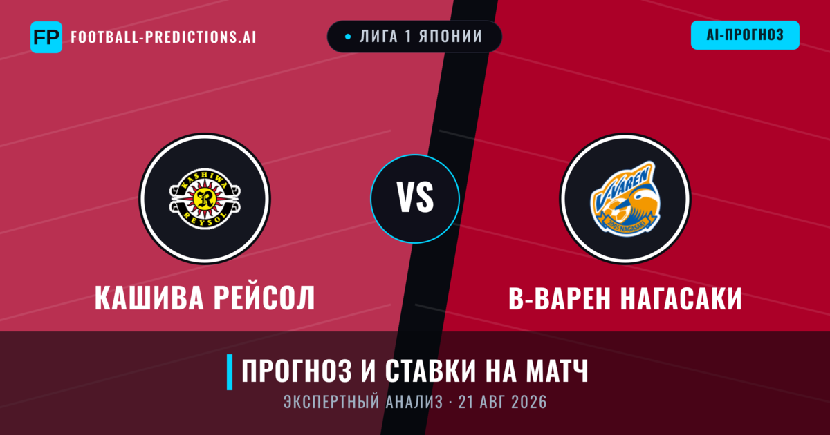 Кашива Рейсол – В-варен Нагасаки — прогноз и превью матча