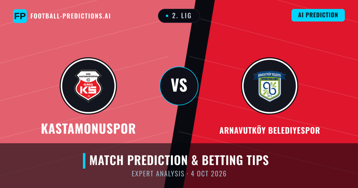 Kastamonuspor vs Arnavutköy Belediyespor — match prediction & preview