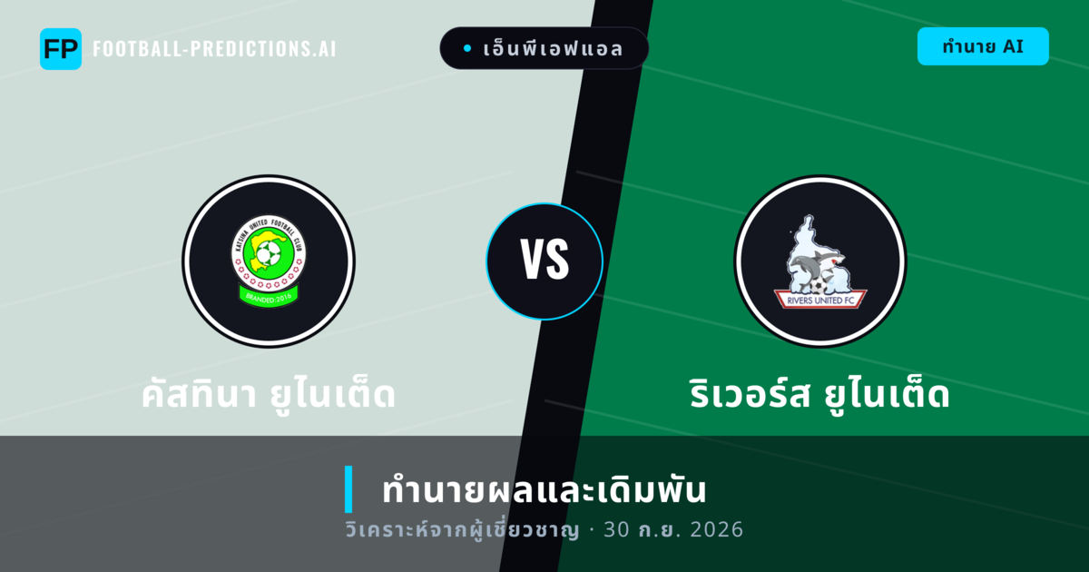 คัสทินา ยูไนเต็ด พบ ริเวอร์ส ยูไนเต็ด — ทำนายผลและพรีวิวการแข่งขัน