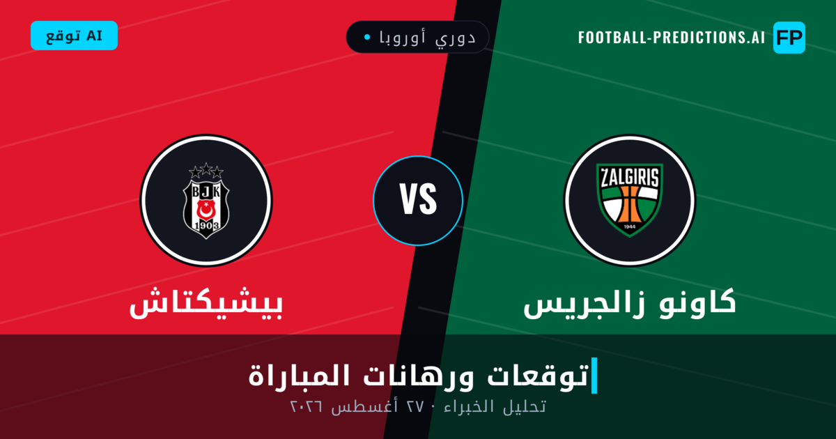 كاونو زالجريس ضد بيشيكتاش — توقعات ومعاينة المباراة