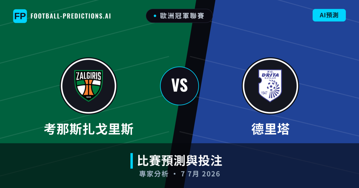 考那斯扎戈里斯 vs 德里塔 — 比赛预测和前瞻
