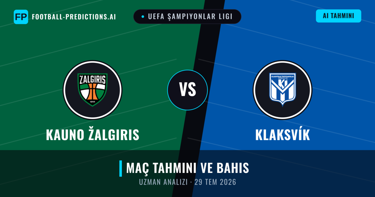 Kauno Žalgiris - Klaksvík — maç tahmini ve önizleme