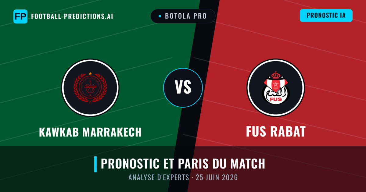 Kawkab Marrakech vs FUS Rabat — pronostic et avant-match