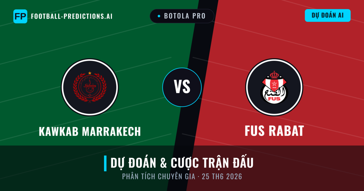 Kawkab Marrakech vs FUS Rabat — dự đoán và xem trước trận đấu