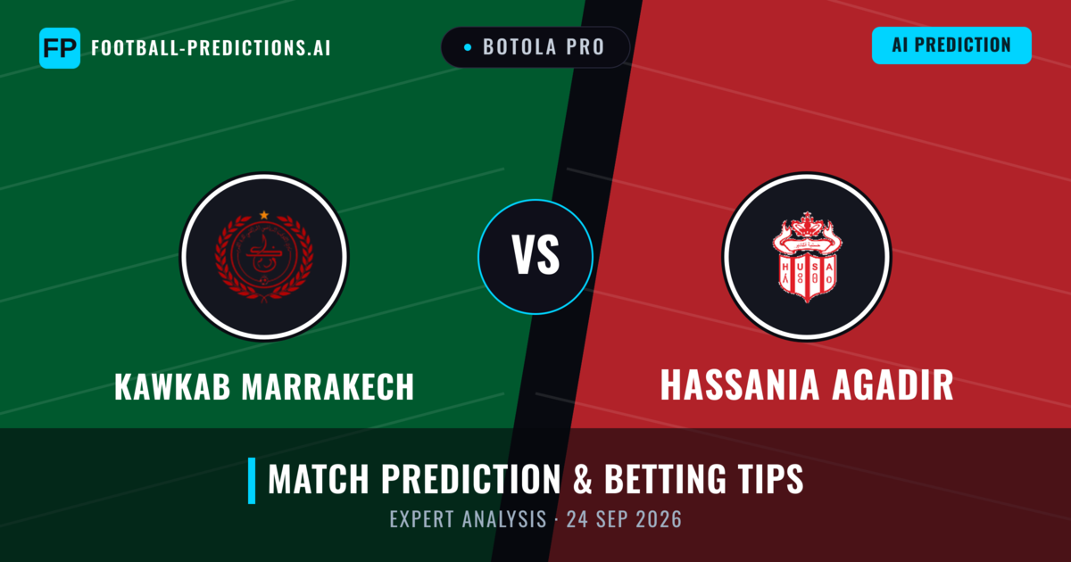 Kawkab Marrakech vs Hassania Agadir — match prediction & preview