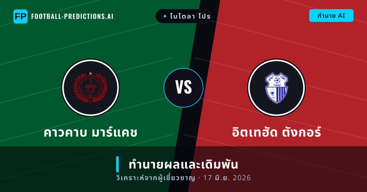 คาวคาบ มาร์แคช พบ อิตเทฮัด ตังกอร์ — ทำนายผลและพรีวิวการแข่งขัน