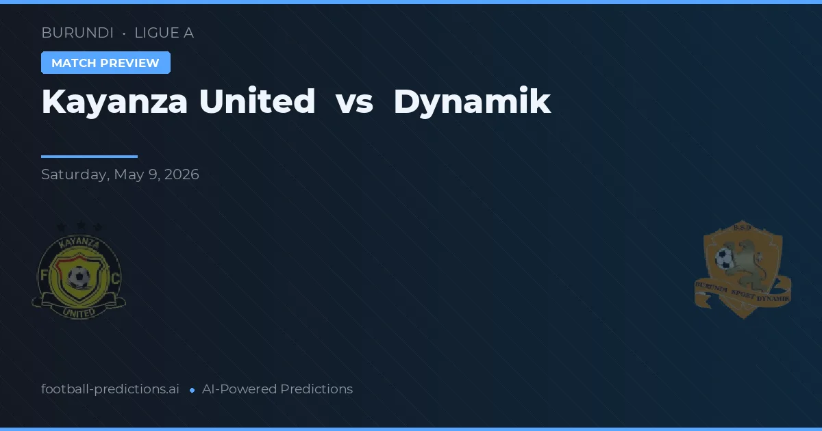Kayanza United vs Dynamik — match prediction & preview