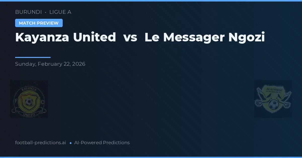 Kayanza United vs Le Messager Ngozi — hula at preview ng laban