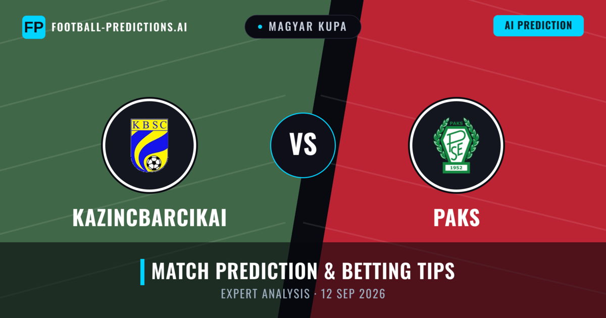 Kazincbarcikai vs Paks — match prediction & preview