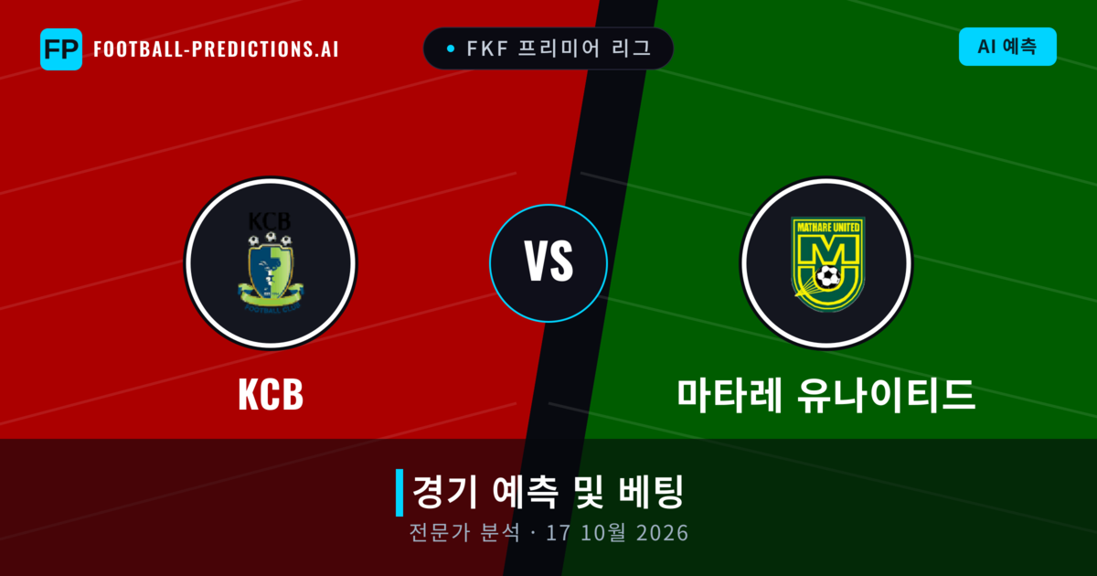 KCB 대 마타레 유나이티드 — 경기 예측 및 프리뷰