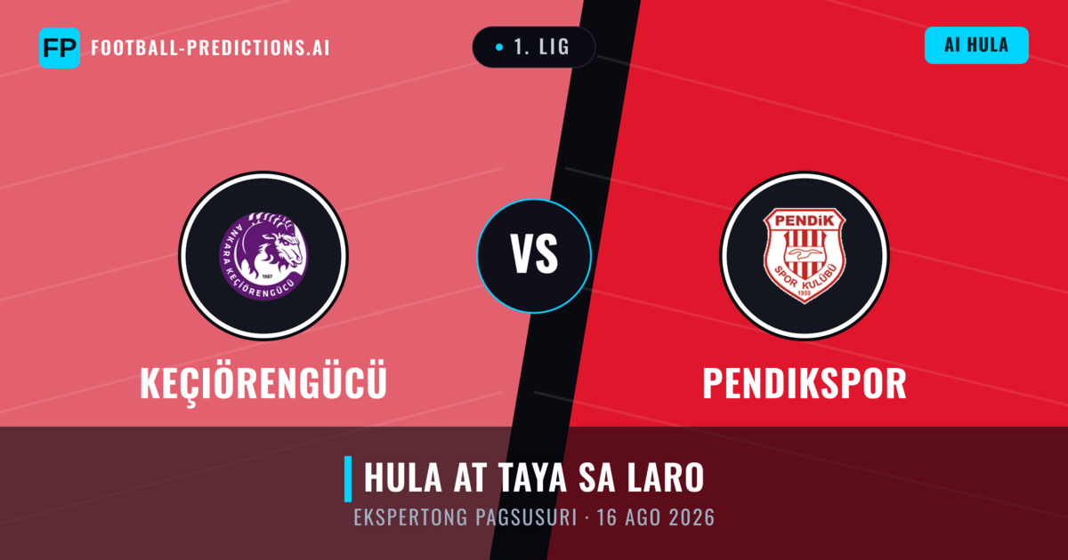 Keçiörengücü vs Pendikspor — hula at preview ng laban