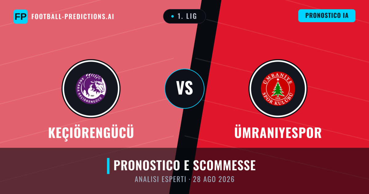 Keçiörengücü vs Ümraniyespor — pronostico e anteprima del match