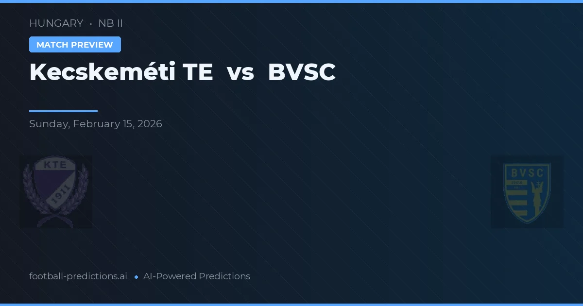 Kecskeméti TE vs BVSC — hula at preview ng laban