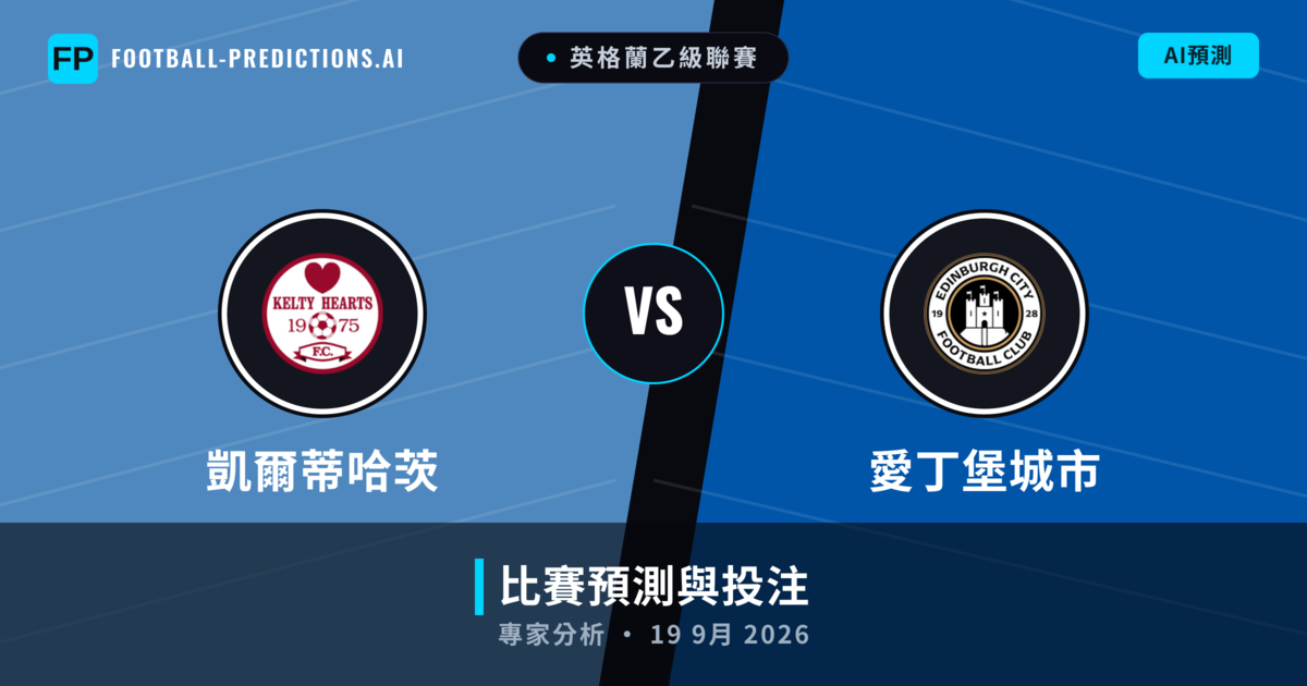 凱爾蒂哈茨 vs 愛丁堡城市 — 比赛预测和前瞻