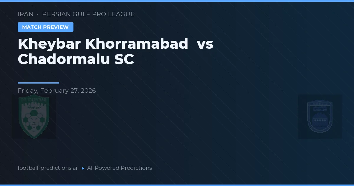 Kheybar Khorramabad vs Chadormalu SC — match prediction & preview
