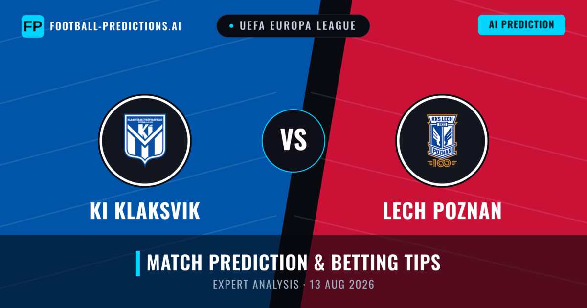 KI Klaksvik vs Lech Poznan — match prediction & preview