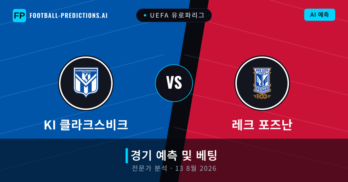 KI 클라크스비크 대 레크 포즈난 — 경기 예측 및 프리뷰