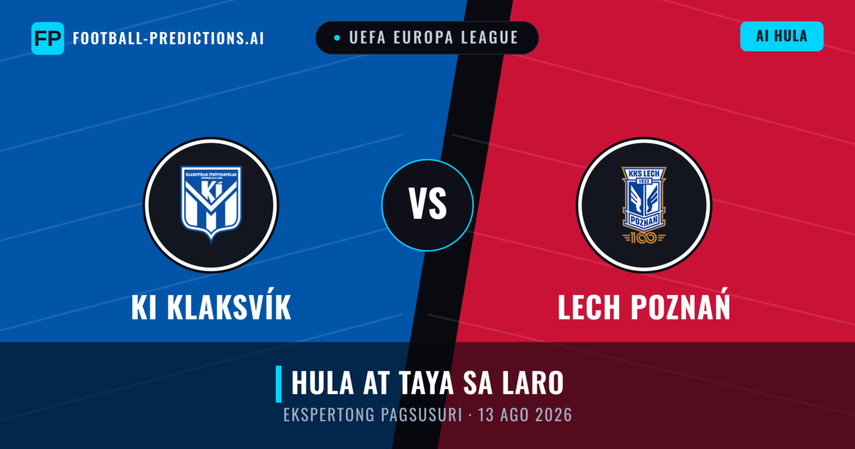 KI Klaksvík vs Lech Poznań — hula at preview ng laban