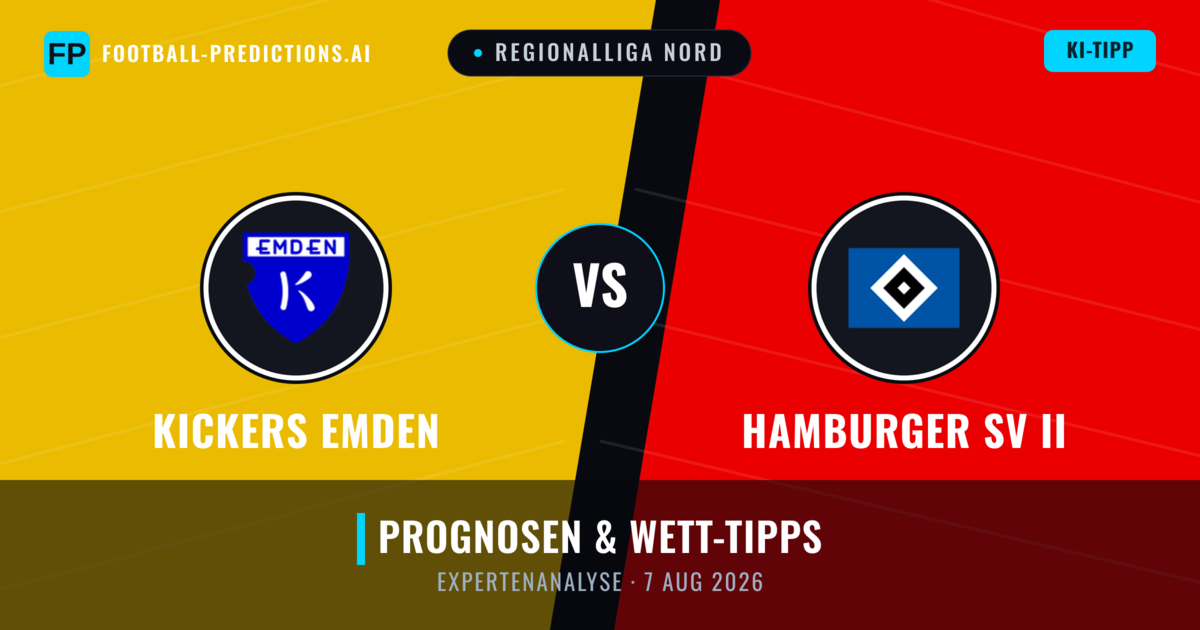 Kickers Emden vs Hamburger SV II — Prognose und Spielvorschau