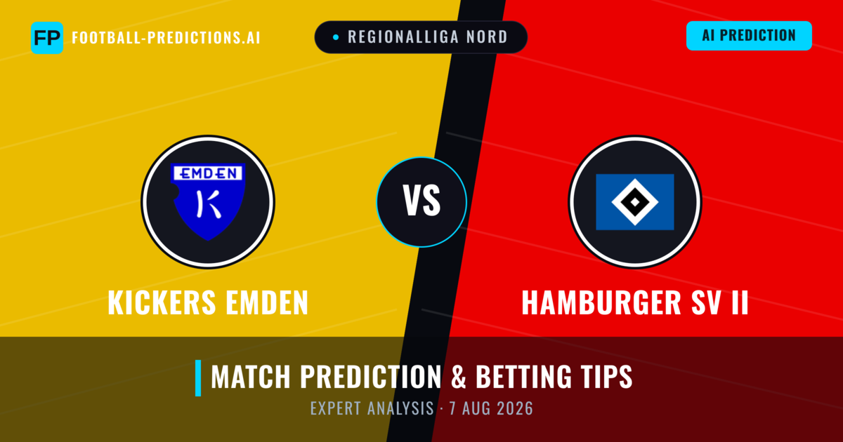 Kickers Emden vs Hamburger SV II — match prediction & preview