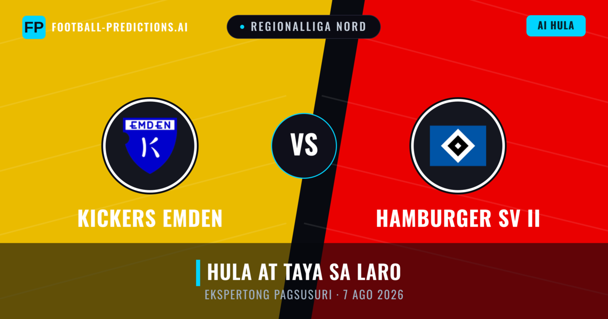 Kickers Emden vs Hamburger SV II — hula at preview ng laban