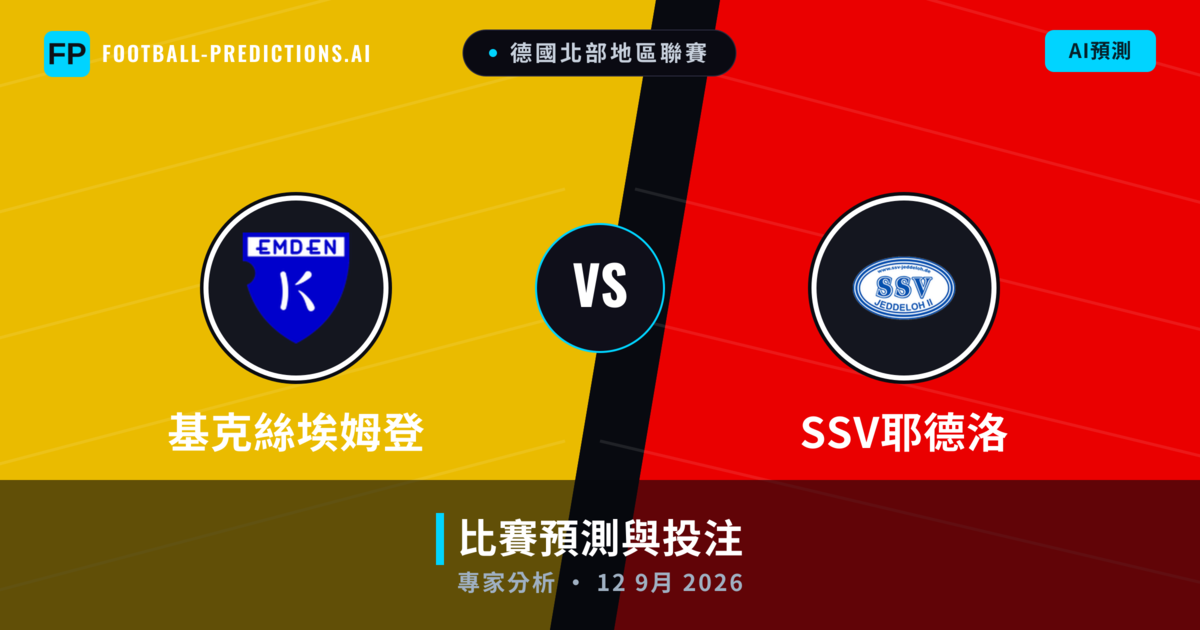 基克絲埃姆登 vs SSV耶德洛 — 比赛预测和前瞻