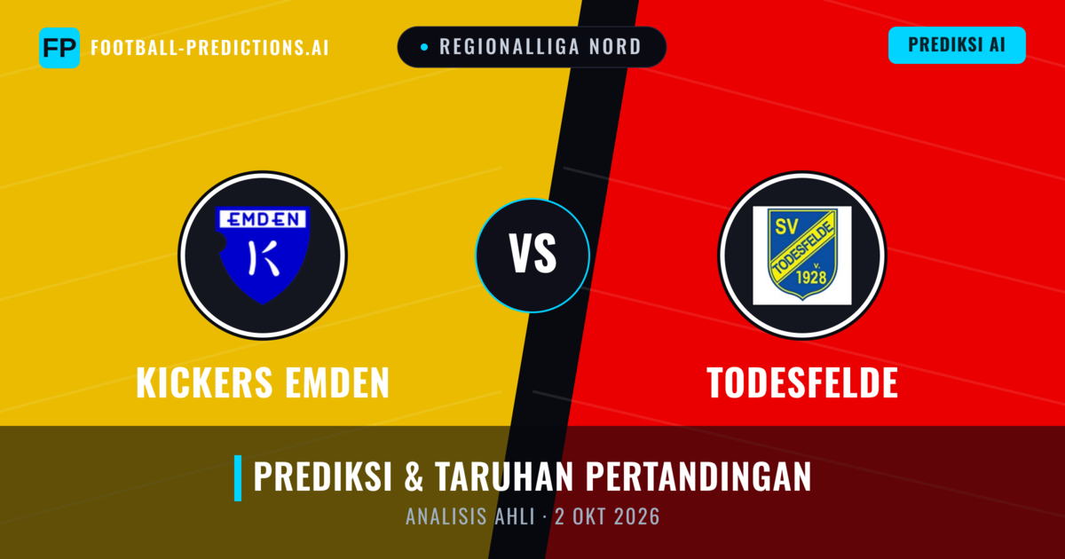 Kickers Emden vs Todesfelde — prediksi dan pratinjau pertandingan