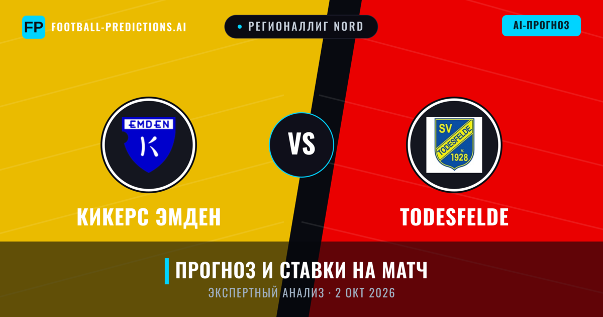 Кикерс Эмден – Todesfelde — прогноз и превью матча