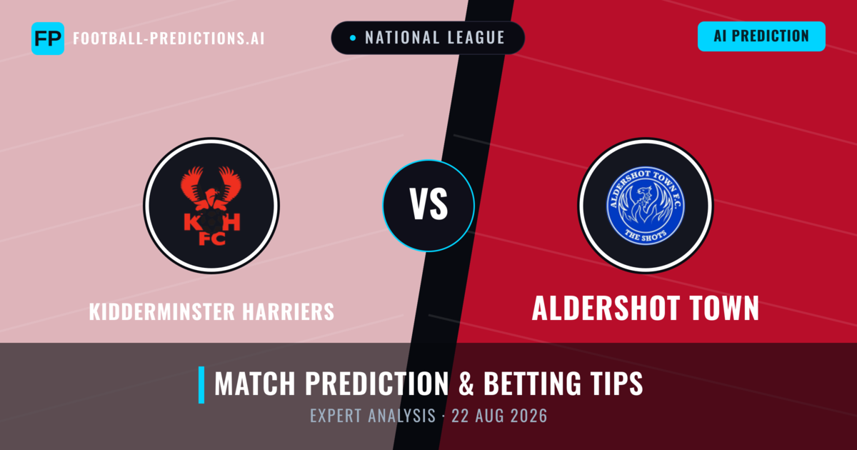Kidderminster Harriers vs Aldershot Town — match prediction & preview