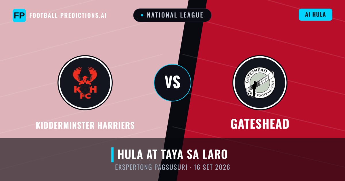 Kidderminster Harriers vs Gateshead — hula at preview ng laban