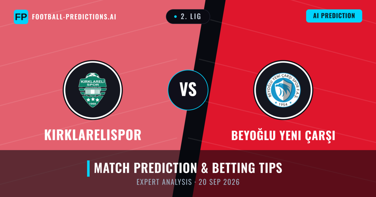 Kırklarelispor vs Beyoğlu Yeni Çarşı — match prediction & preview