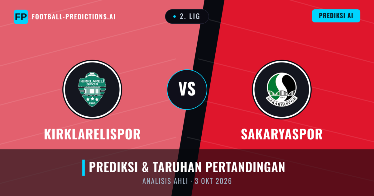 Kırklarelispor vs Sakaryaspor — prediksi dan pratinjau pertandingan