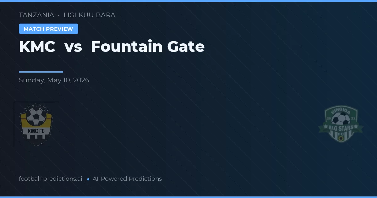 KMC vs Fountain Gate — prediksi dan pratinjau pertandingan