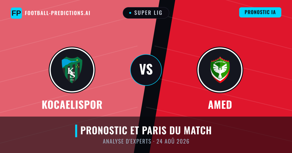 Kocaelispor vs Amed — pronostic et avant-match