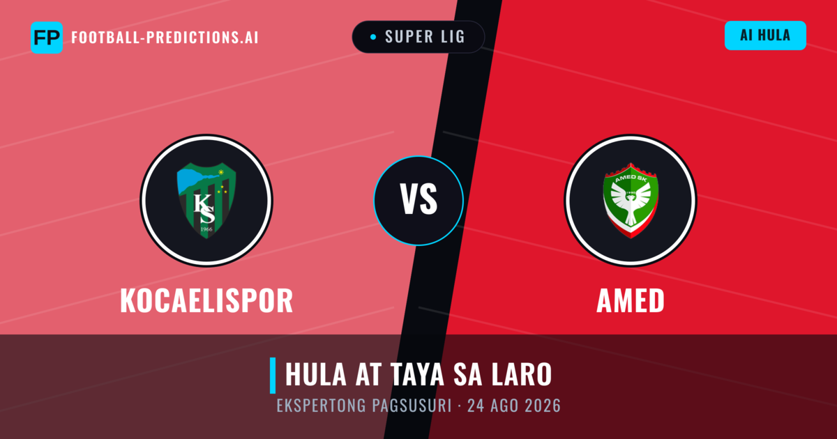 Kocaelispor vs Amed — hula at preview ng laban