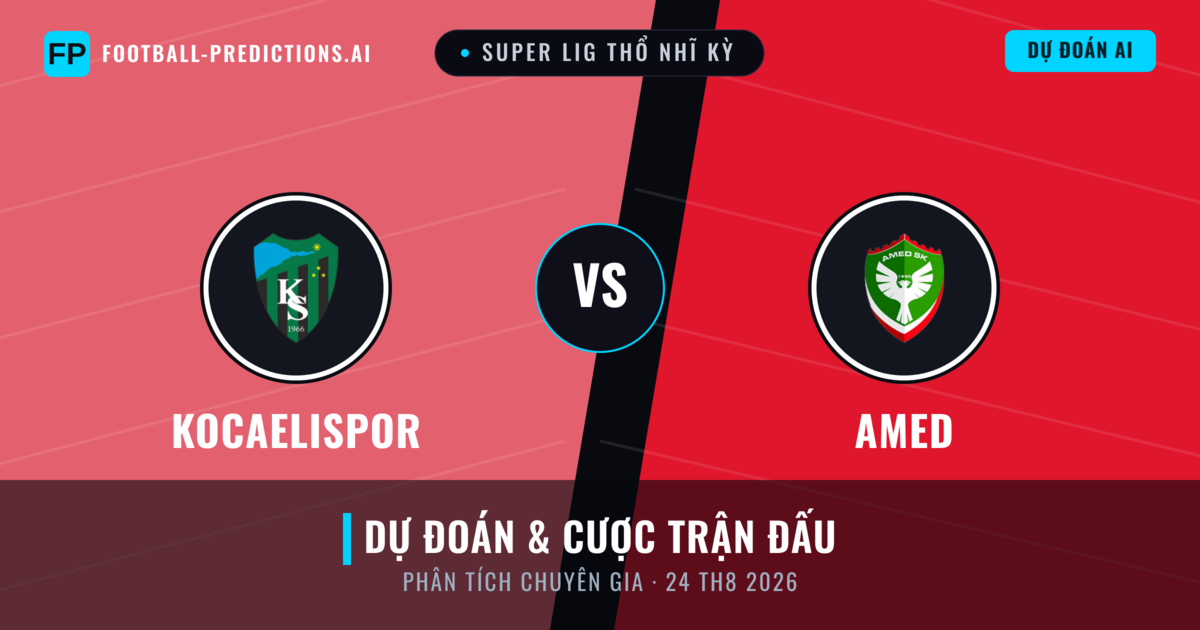 Kocaelispor vs Amed — dự đoán và xem trước trận đấu