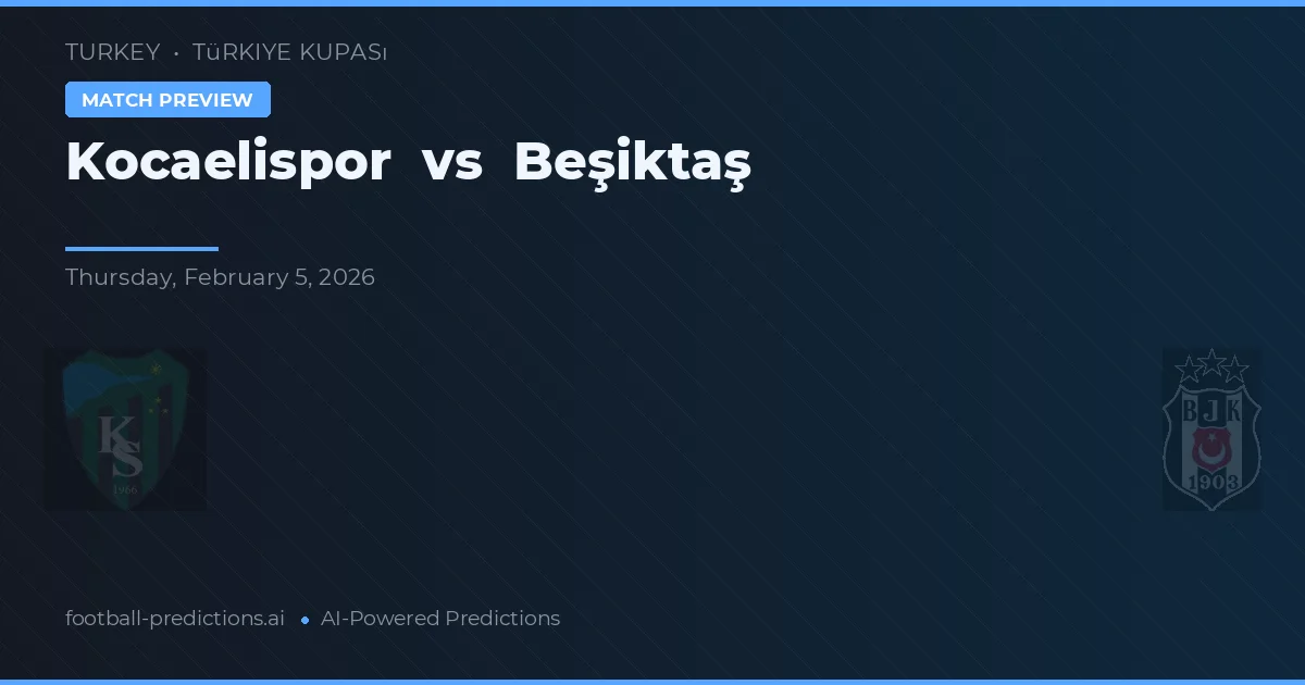 Kocaelispor vs Beşiktaş — dự đoán và xem trước trận đấu