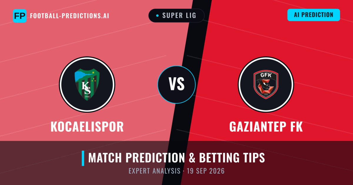 Kocaelispor vs Gaziantep FK — match prediction & preview