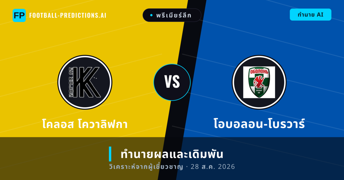 โคลอส โควาลิฟกา พบ โอบอลอน-โบรวาร์ — ทำนายผลและพรีวิวการแข่งขัน