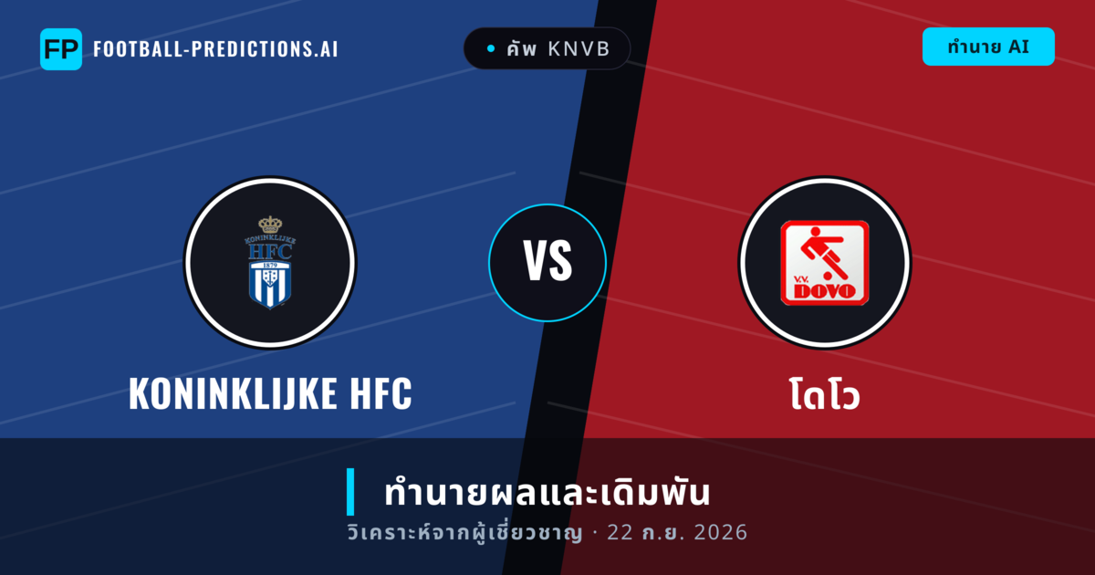 Koninklijke HFC พบ โดโว — ทำนายผลและพรีวิวการแข่งขัน