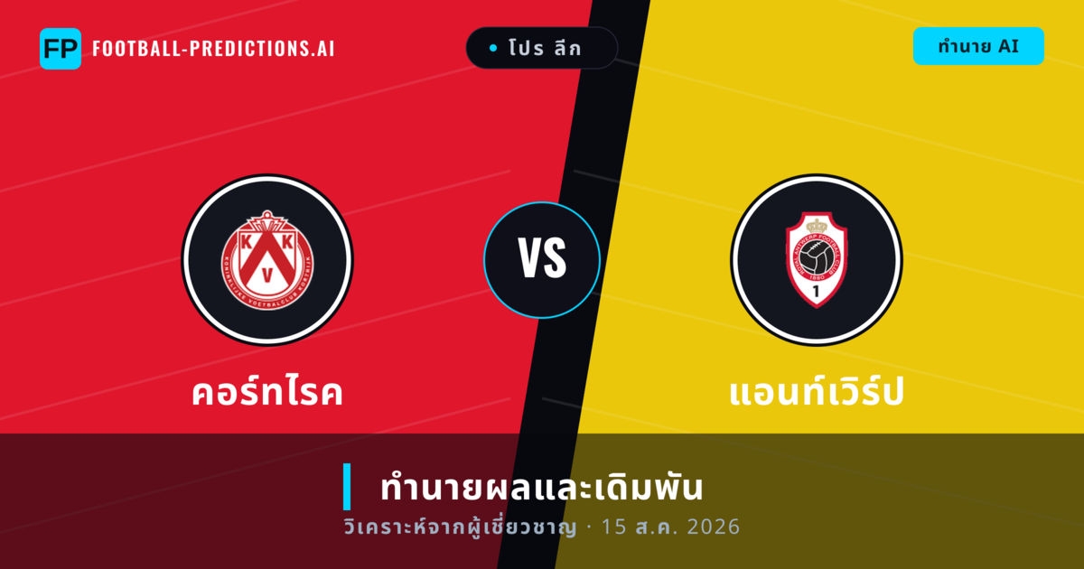 คอร์ทไรค พบ แอนท์เวิร์ป — ทำนายผลและพรีวิวการแข่งขัน