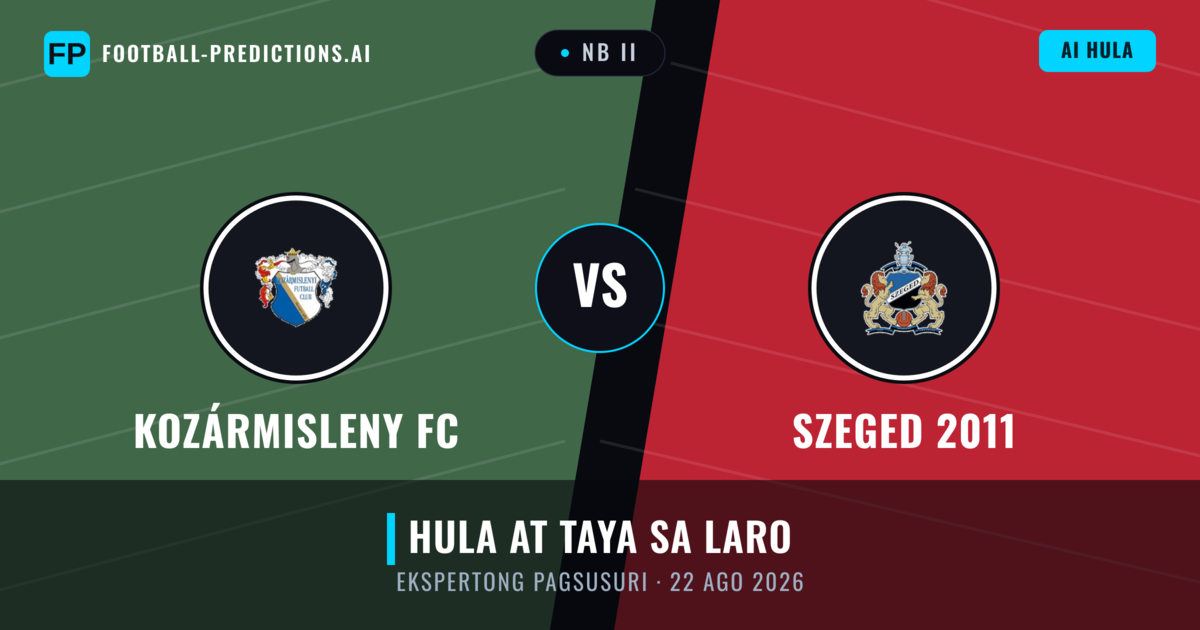 Kozármisleny FC vs Szeged 2011 — hula at preview ng laban