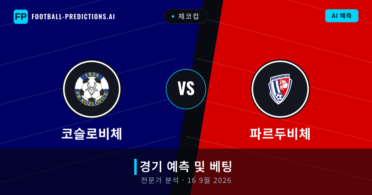 코슬로비체 대 파르두비체 — 경기 예측 및 프리뷰