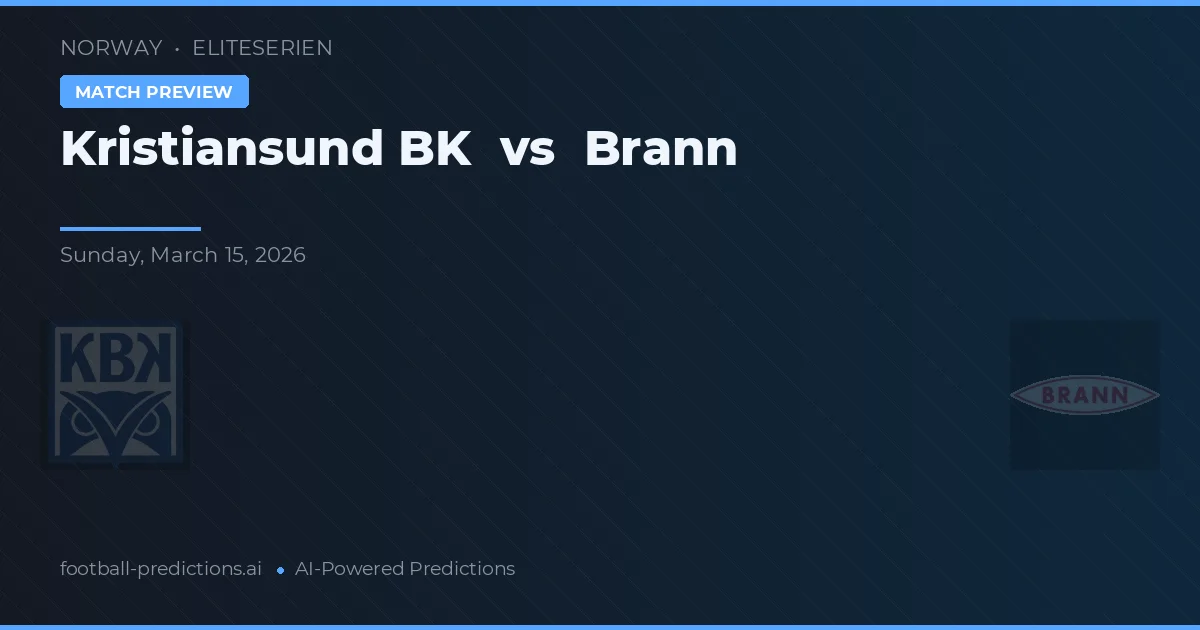 Kristiansund BK vs Brann — hula at preview ng laban